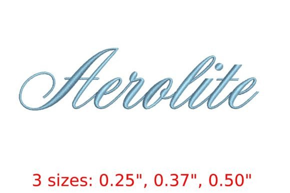 Aerolite Embroidery Font