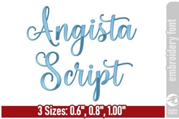 Angista Script Embroidery Font: Elevate Your Stitched Designs