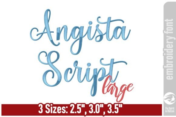 Angista Script Large Embroidery Font: Elevate Your Craft
