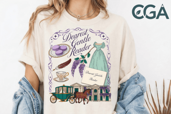 Dearest Gentle Reader PNG: Elevating Historical Romance Merchandise with Regencycore Elegance