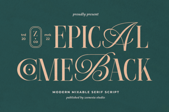 Epical Comeback: A Modern Serif-Script Hybrid for Bold Design