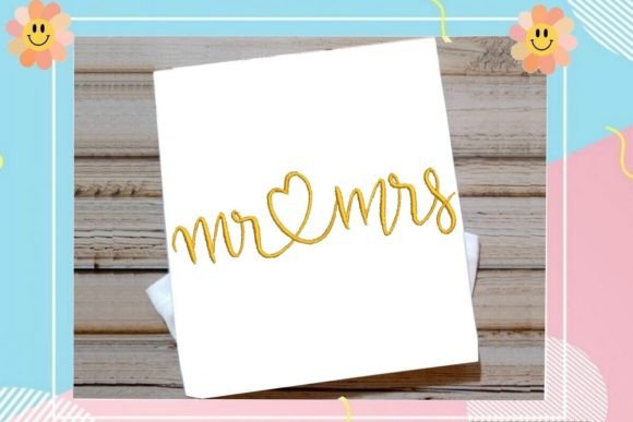 Evaluating the Chic Mr. and Mrs. Script Embroidery Design