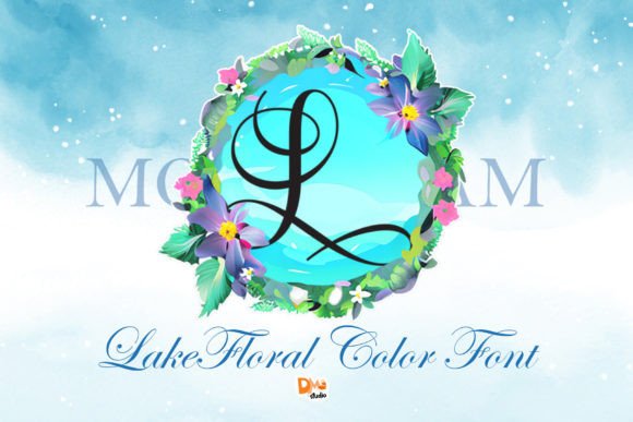 Lake Floral Monogram: Elevating Design with Unique Typography