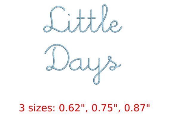 Little Days Embroidery Font for Whimsical Stitching