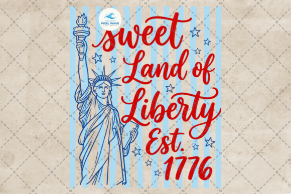 Striped Sweet Land of Liberty Png