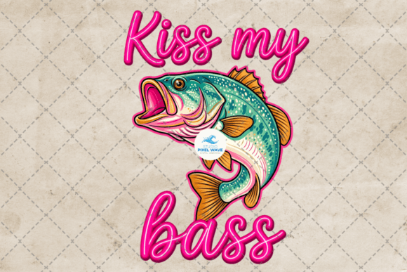 The Ultimate Guide to the Preppy 'Kiss My Bass' Summer Fishing PNG Design