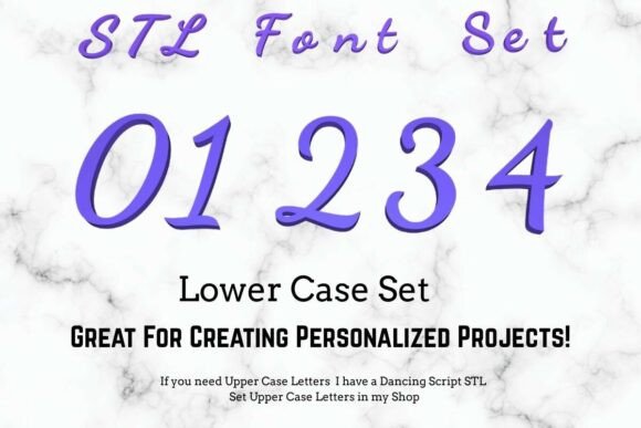 Unlocking Creative Potential with the Dancing Script STL Set Digits Symbols